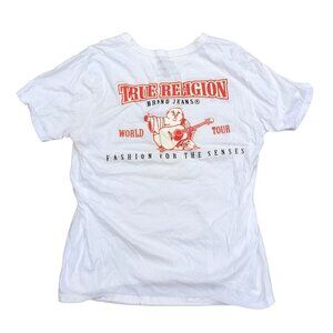 Vintage True Religion Shirt XXL BIG LOGO WHITE
